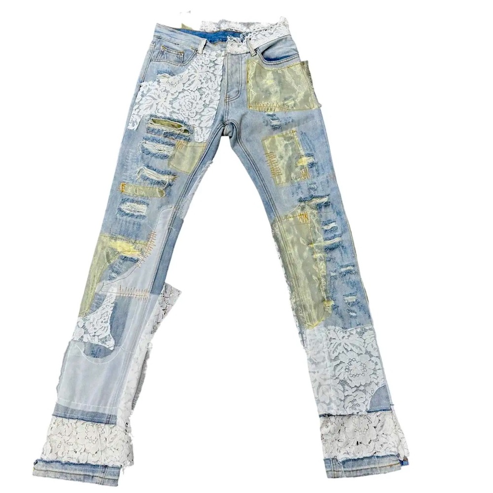 MNML Jeans 
Lace button fly